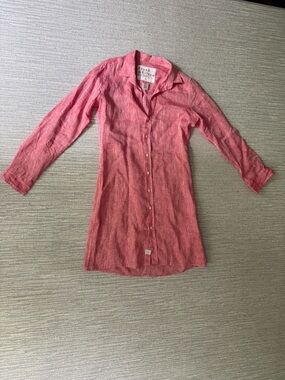 Frank & Eileen Linen Shirt Dress size Small